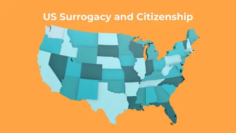 United States map illustrating surrogacy and citizenship laws